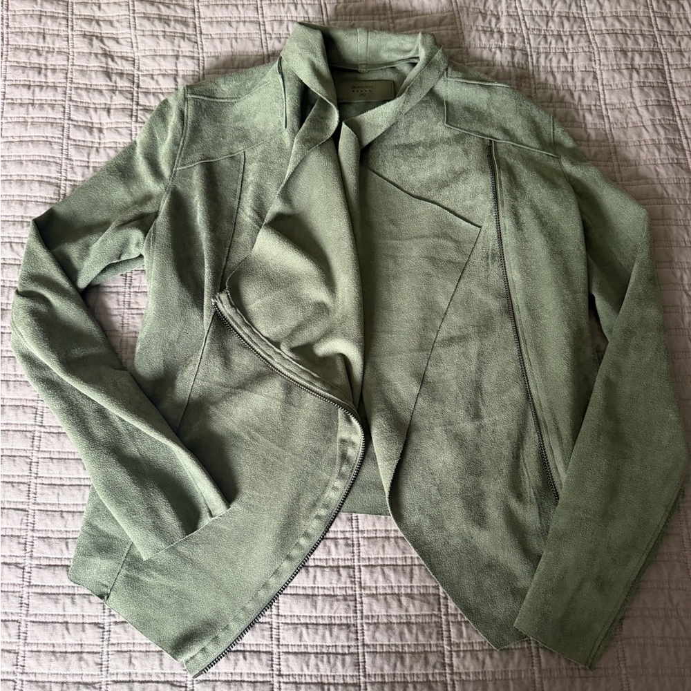 Suede moto jacket